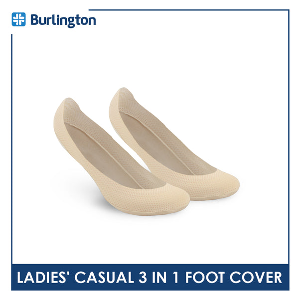 Burlington Ladies' Cotton Lite Thin Casual Foot Cover 3 pairs in a pack BSFCG1