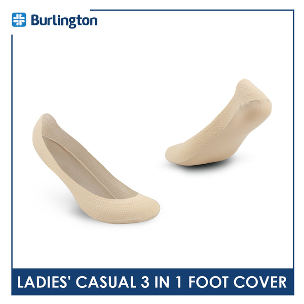 Burlington Ladies' Cotton Lite Thin Casual Foot Cover 3 pairs in a pack BSFCG1