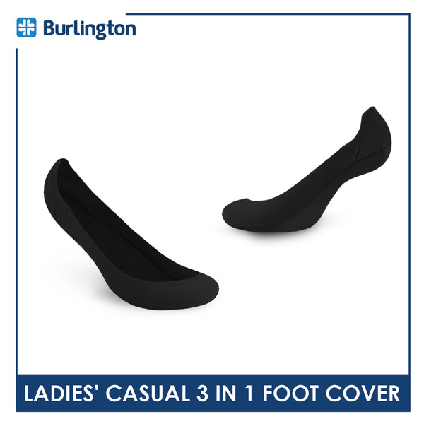 Burlington Ladies' Cotton Lite Thin Casual Foot Cover 3 pairs in a pack BSFCG2