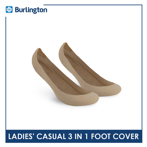 Burlington Ladies' Cotton Lite Thin Casual Foot Cover 3 pairs in a pack BSFCG2