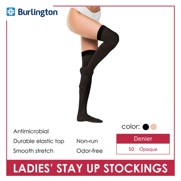 Burlington Ladies' Stay up 50 Denier Stockings 1 pair BSSU50L