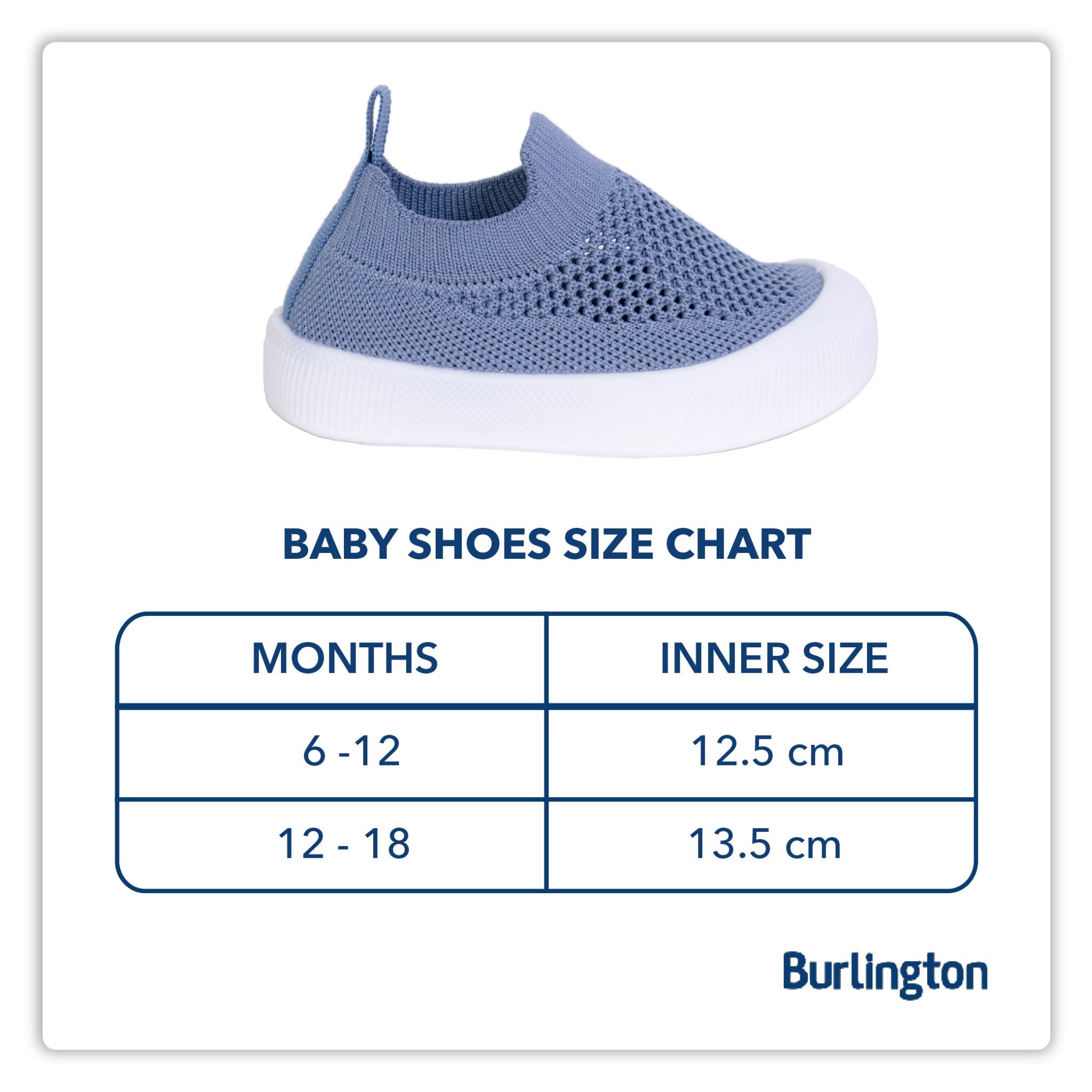 Burlington Baby Knitted Anti-Slip Shoes 1 pair HIBH611