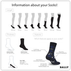 Bally Men's Premium Mercerized Light Performance Dress Crew Socks 1 pair YMM3101