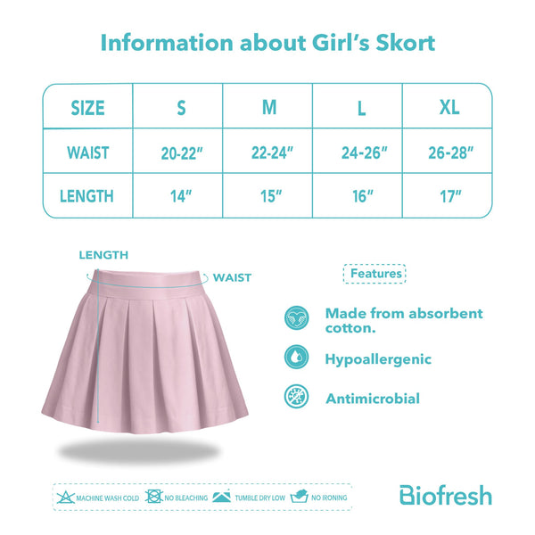 Biofresh Active Kids Girls AirDry Motion Skort 1 piece MUGSK531