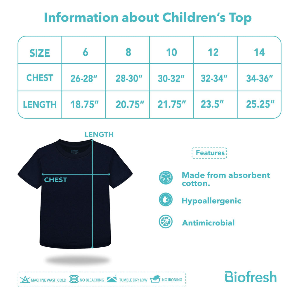 Biofresh Active Kids Girls AirDry Basic Tee Shirt 1 piece MUGSR531