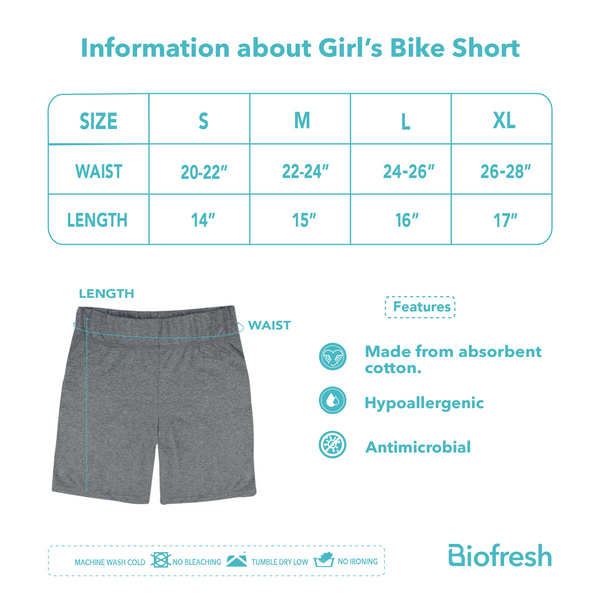 Biofresh Active Kids Girls AirDry Bike Shorts 1 piece MUGSH531