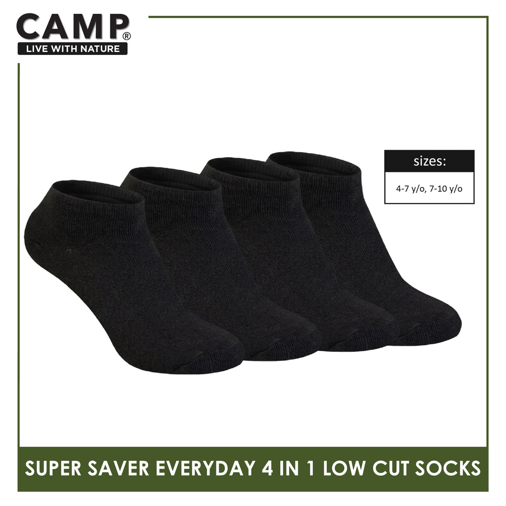 Camp Children's Super Savers Lite Thin Casual Ankle/Low Cut Socks 4 pairs in 1 pack CBC75