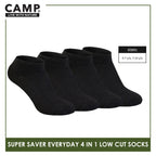 Camp Children's Super Savers Lite Thin Casual Ankle/Low Cut Socks 4 pairs in 1 pack CBC75