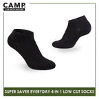 Camp Children's Super Savers Lite Thin Casual Ankle/Low Cut Socks 4 pairs in 1 pack CBC75