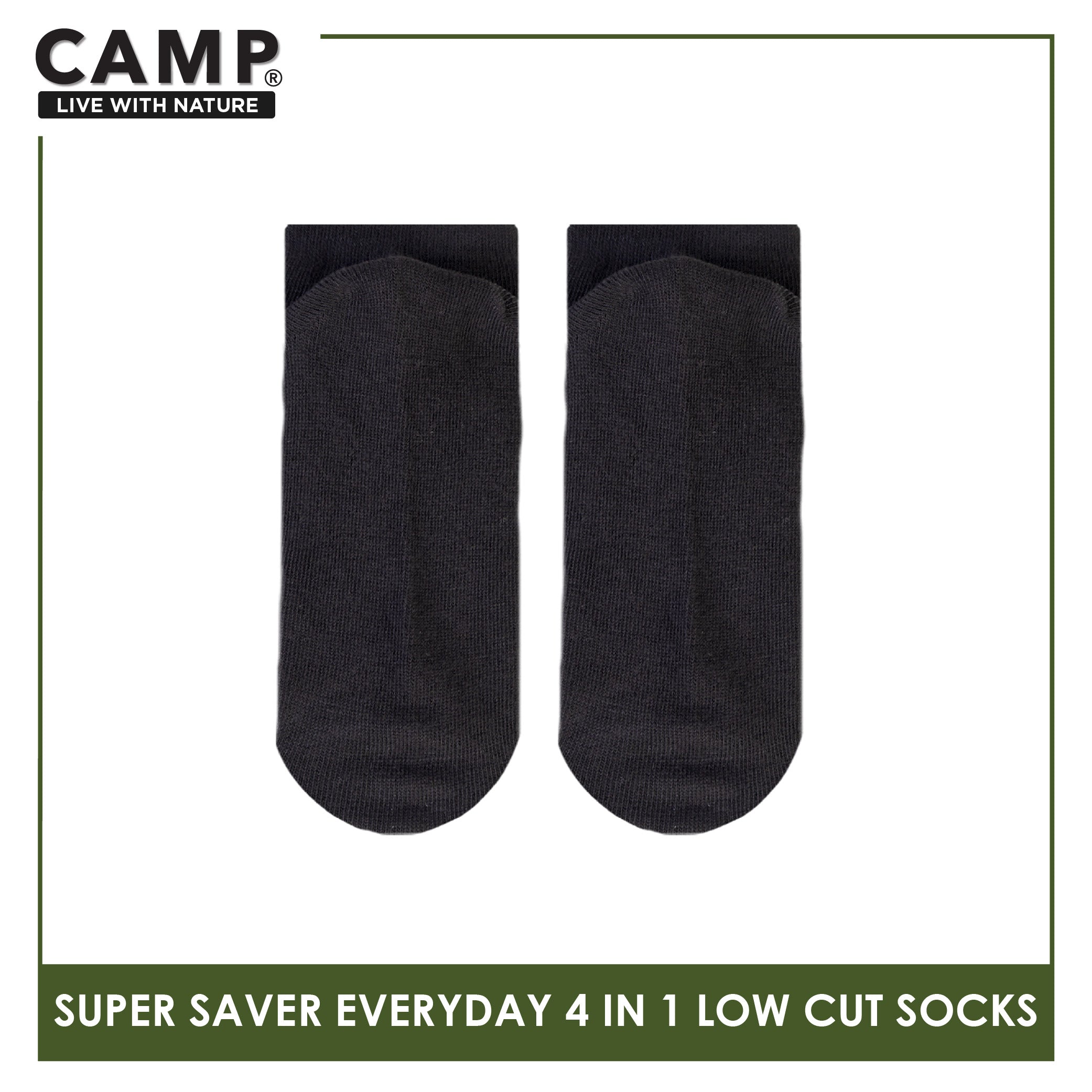 Camp Children's Super Savers Lite Thin Casual Ankle/Low Cut Socks 4 pairs in 1 pack CBC75