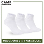 Camp Men's Cotton Thick Sports Ankle Socks 3 pairs in a pack CMS2