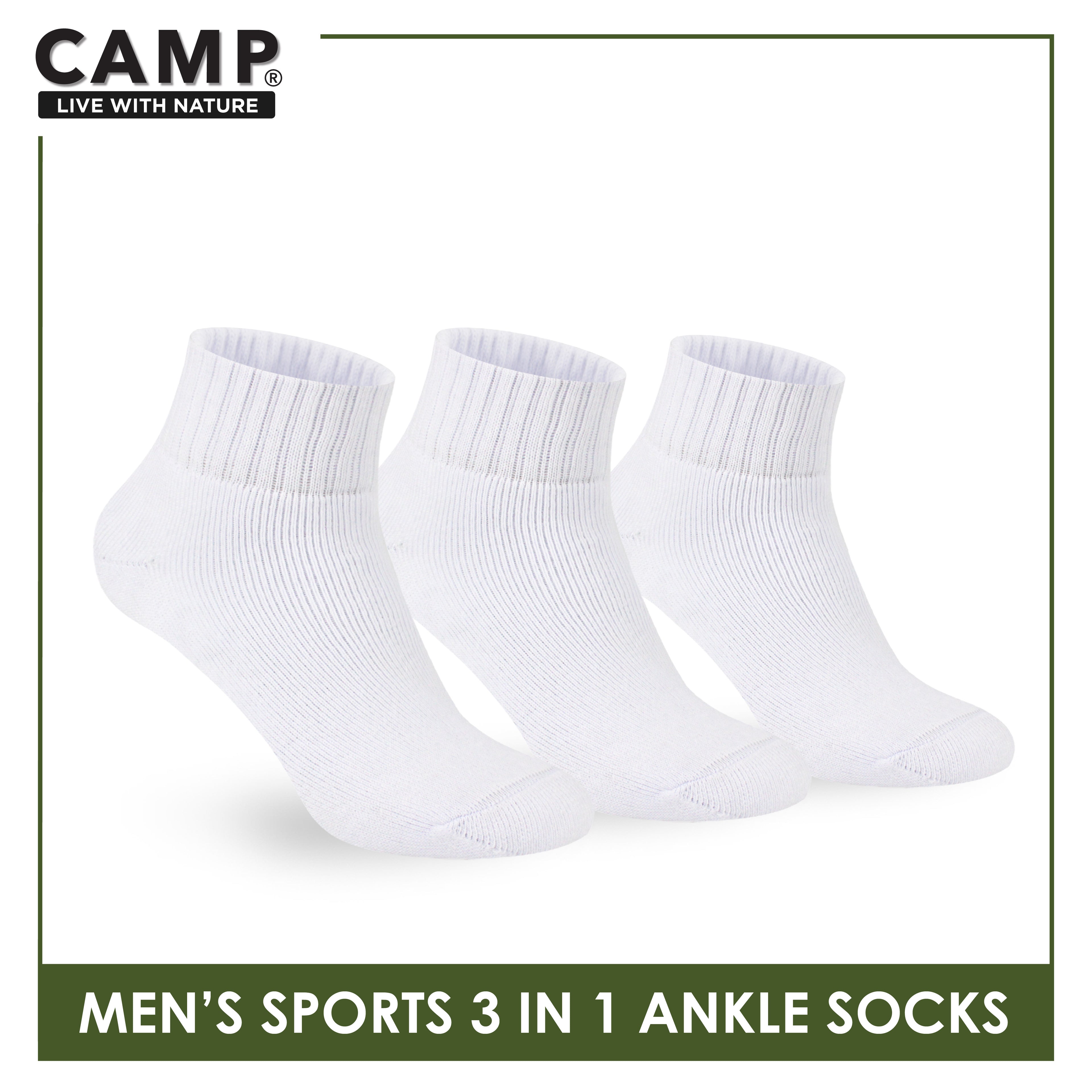 Camp Men's Cotton Thick Sports Ankle Socks 3 pairs in a pack CMS2