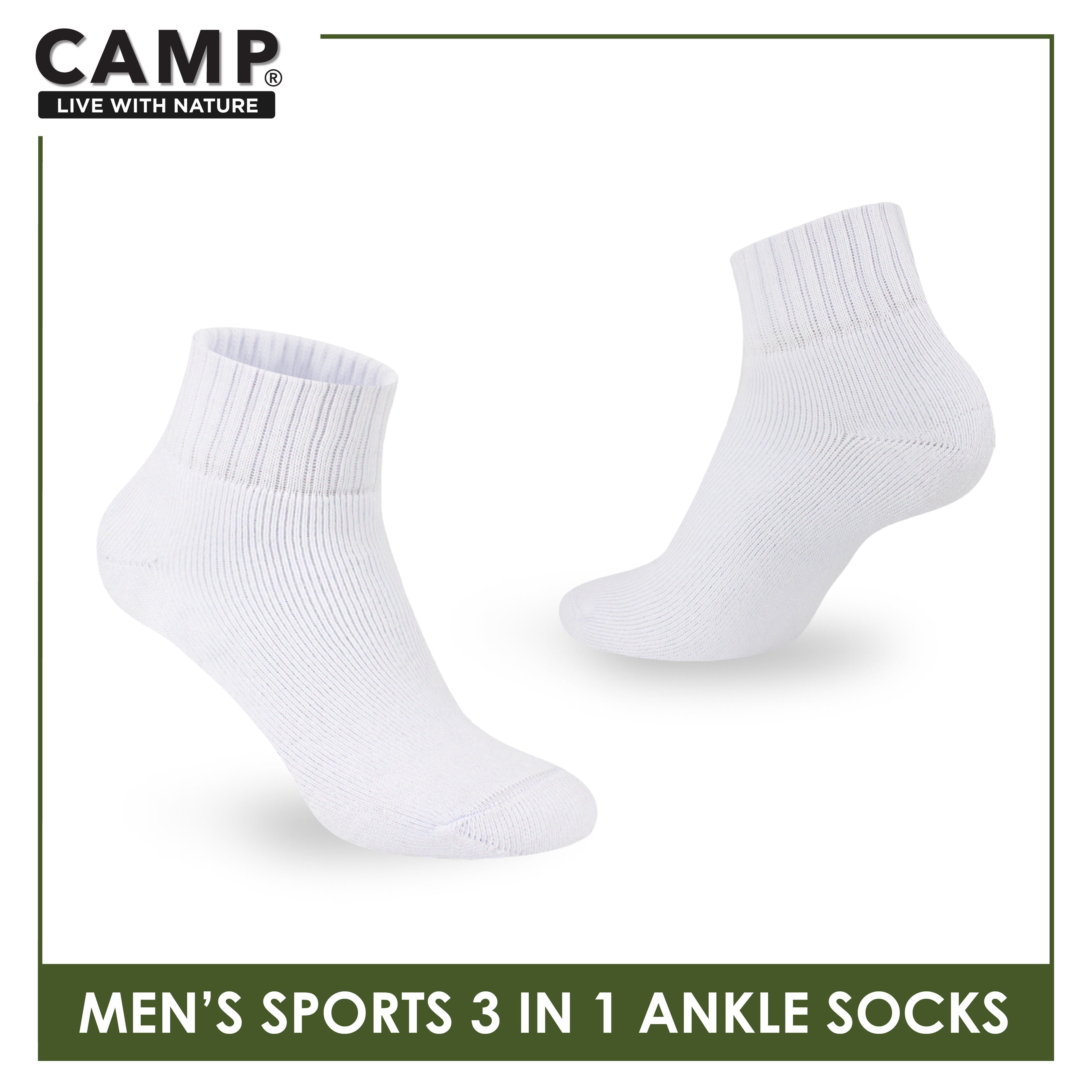 Camp Men's Cotton Thick Sports Ankle Socks 3 pairs in a pack CMS2