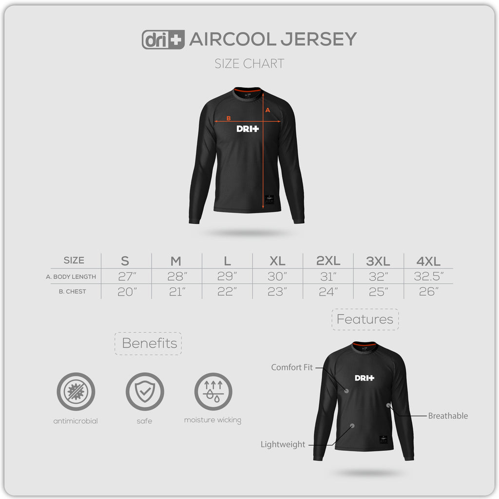 Dri Plus Men's Camo Collection Aircool Jersey Long Sleeves 1pc DMSSJR513