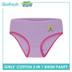 Biofresh | SpongeBob Girl's Antimicrobial Cotton Bikini Panty 3 pieces in a pack SBGPKG511