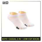 Dri Plus Boys Thin Casual Low Cut Socks 3 pairs in a pack DBCKG5