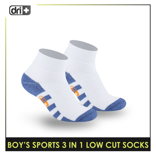 Dri Plus Boys' Children Thick Sports Low Cut Socks 3 pairs in a pack DBSKG3