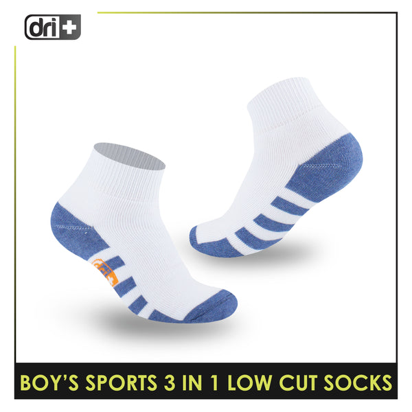 Dri Plus Boys' Children Thick Sports Low Cut Socks 3 pairs in a pack DBSKG3