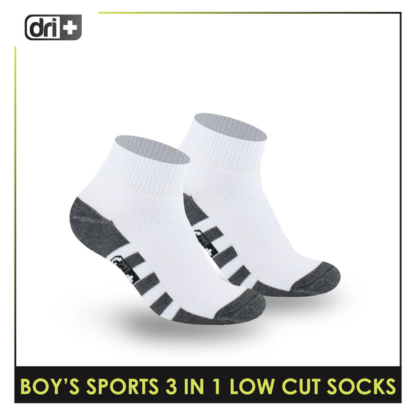 Dri Plus Boys' Children Thick Sports Low Cut Socks 3 pairs in a pack DBSKG3