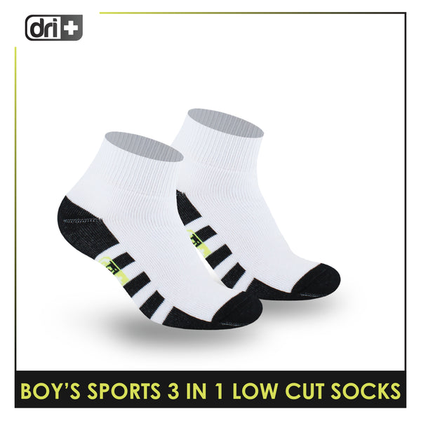 Dri Plus Boys' Children Thick Sports Low Cut Socks 3 pairs in a pack DBSKG3