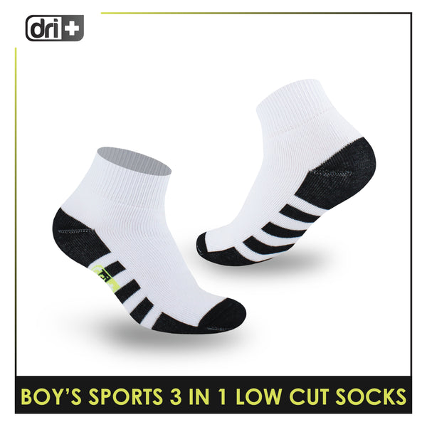 Dri Plus Boys' Children Thick Sports Low Cut Socks 3 pairs in a pack DBSKG3