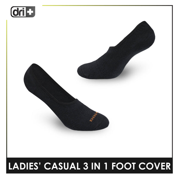 Dri Plus Ladies’ Cotton Lite Casual Foot Cover 3 pairs in a pack DLCFG3401