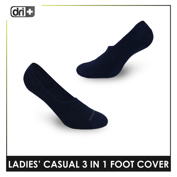 Dri Plus Ladies’ Cotton Lite Casual Foot Cover 3 pairs in a pack DLCFG3401