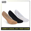 Dri Plus Girls’ Children Cotton Lite Thin Casual Foot Cover 3 pairs in 1 pack DGCFG3