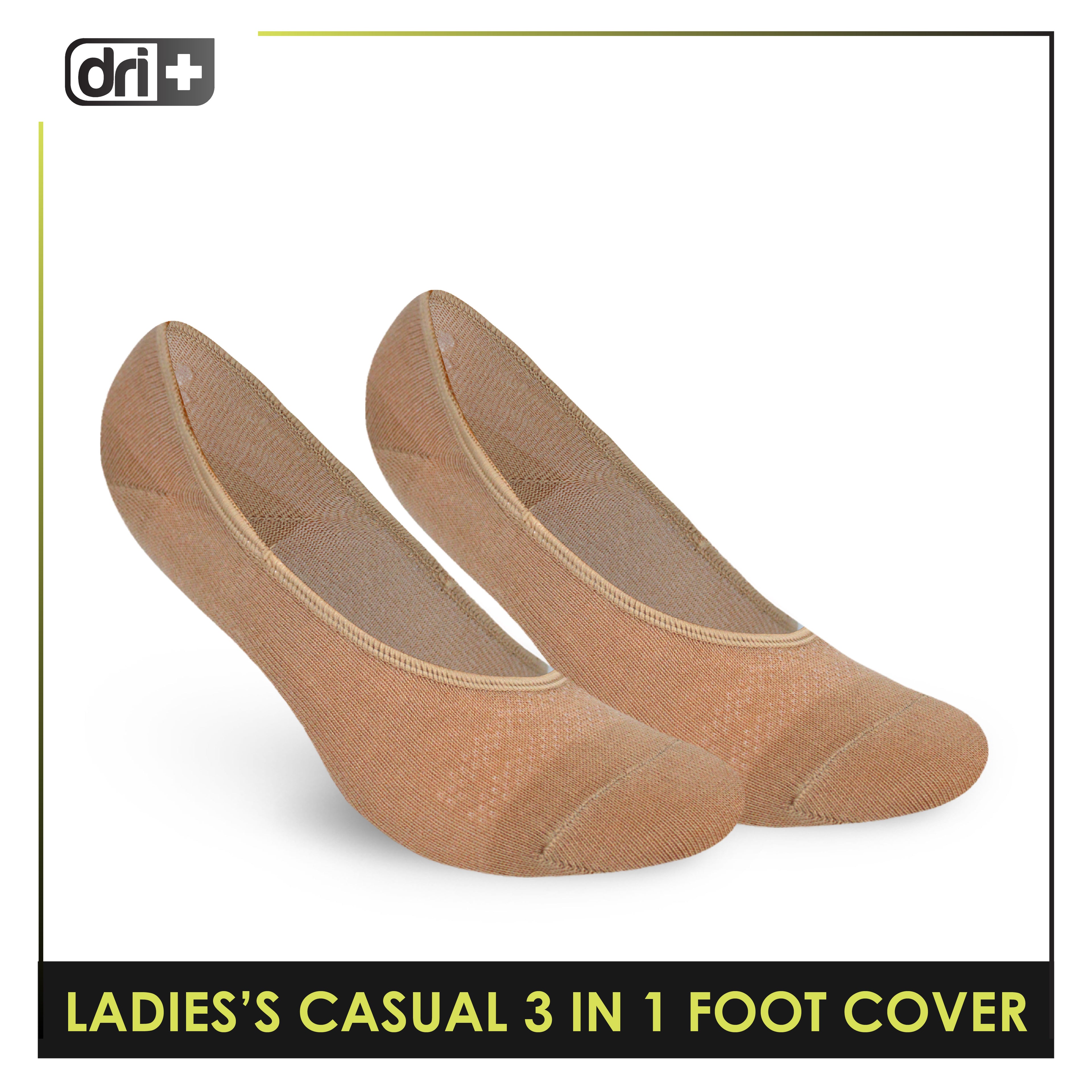 Dri Plus Girls’ Children Cotton Lite Thin Casual Foot Cover 3 pairs in 1 pack DGCFG3