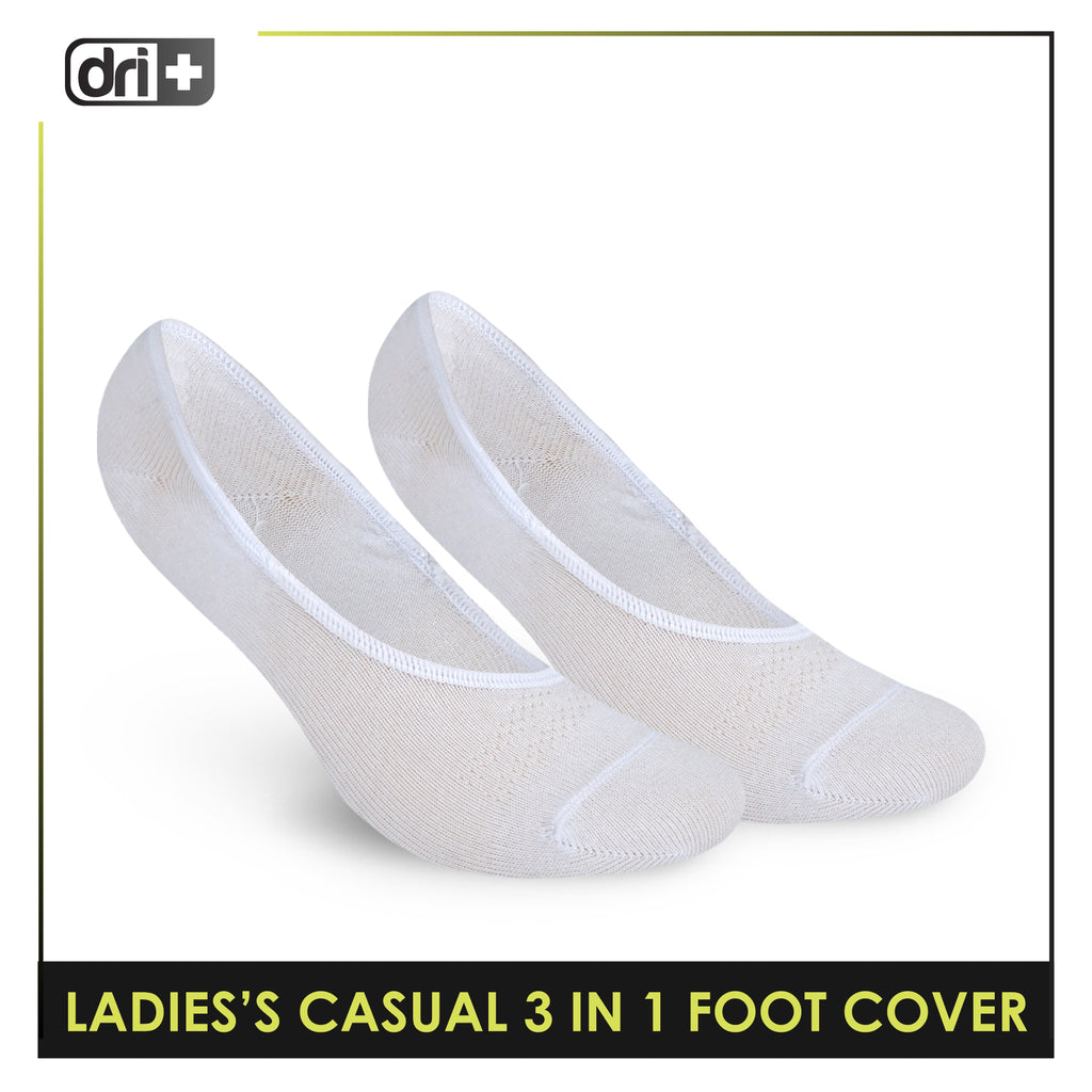 Dri Plus Girls’ Children Cotton Lite Thin Casual Foot Cover 3 pairs in 1 pack DGCFG3