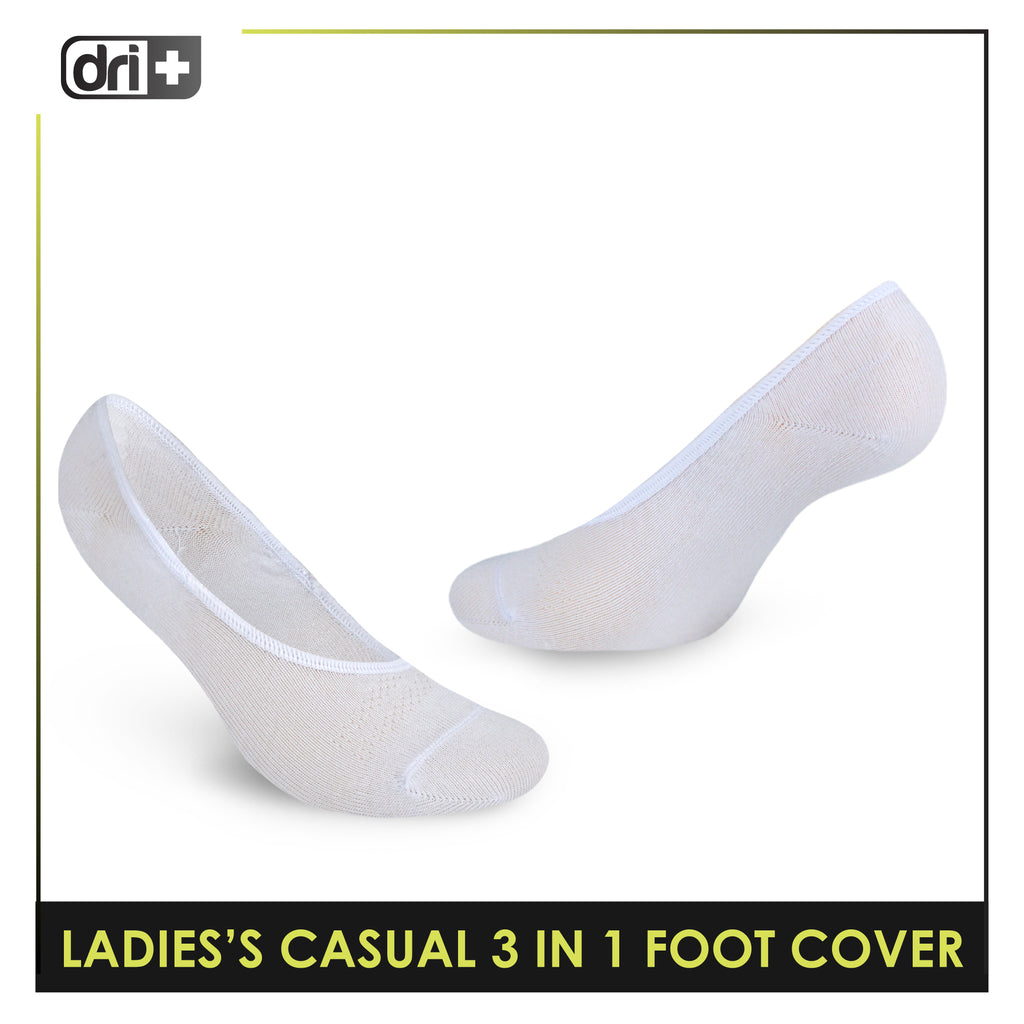 Dri Plus Girls’ Children Cotton Lite Thin Casual Foot Cover 3 pairs in 1 pack DGCFG3