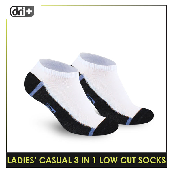 Dri Plus Ladies' Lite Thin Casual Low Cut Socks 3 pairs in a pack DLCKG33