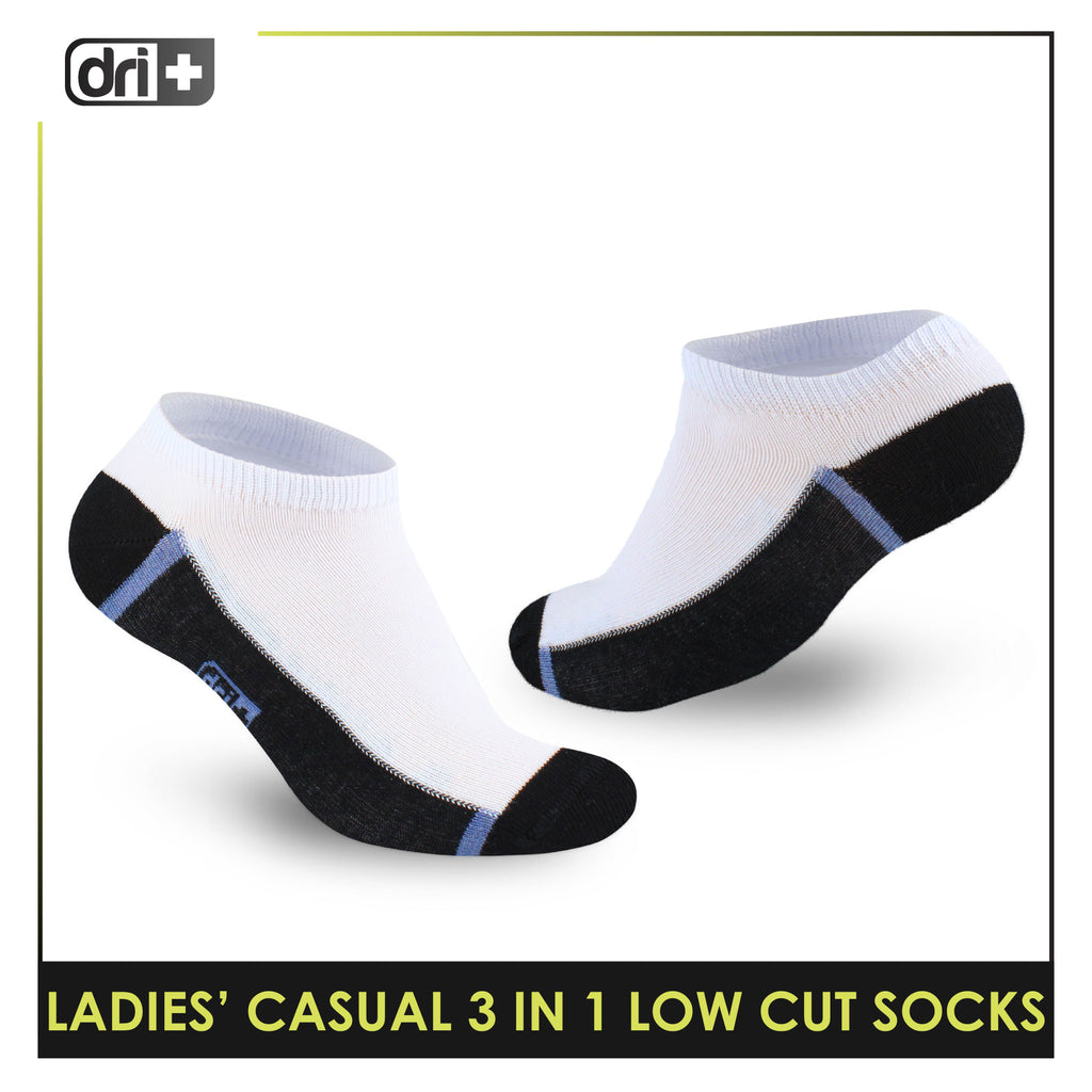 Dri Plus Ladies' Lite Thin Casual Low Cut Socks 3 pairs in a pack DLCKG33