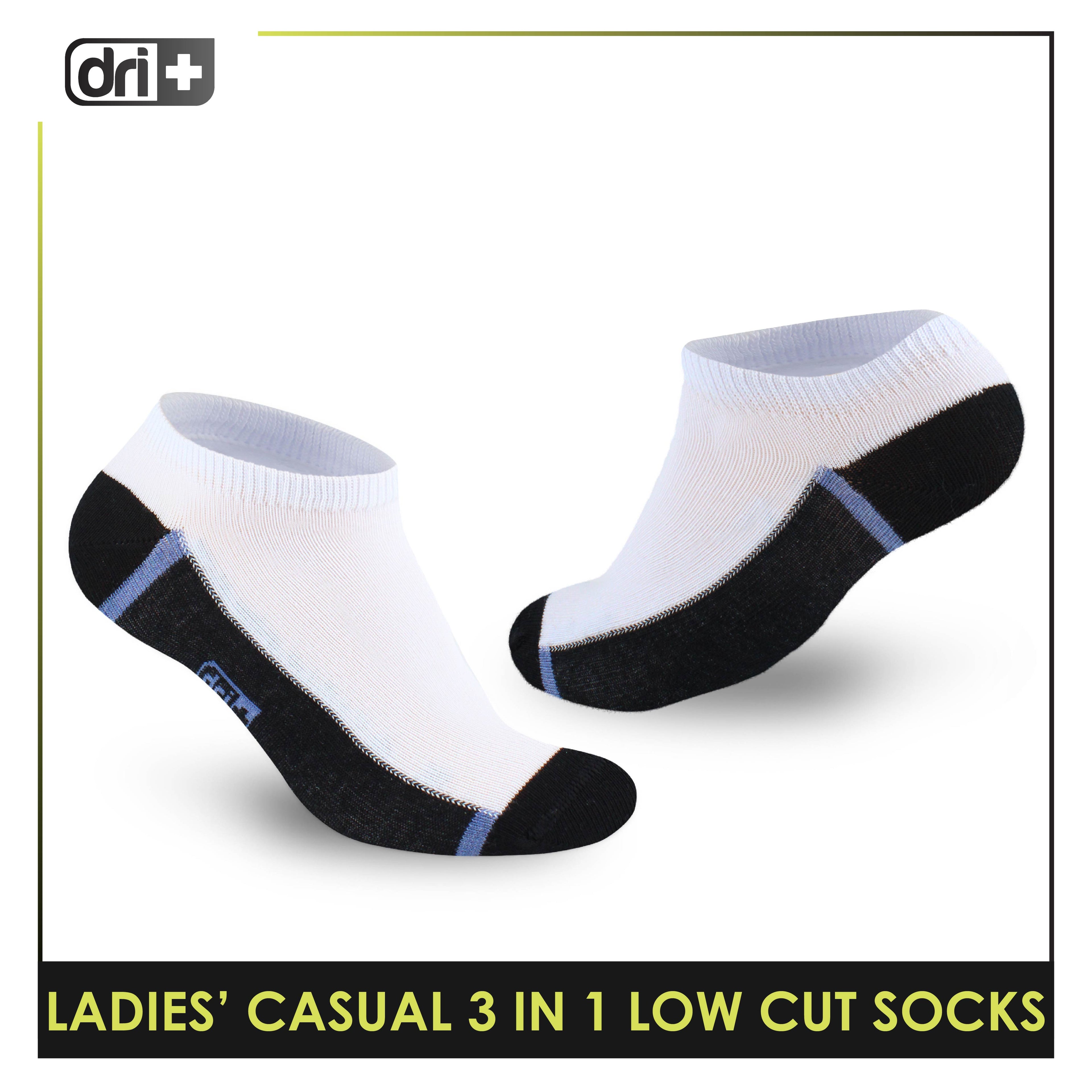 Dri Plus Ladies' Lite Thin Casual Low Cut Socks 3 pairs in a pack DLCKG33