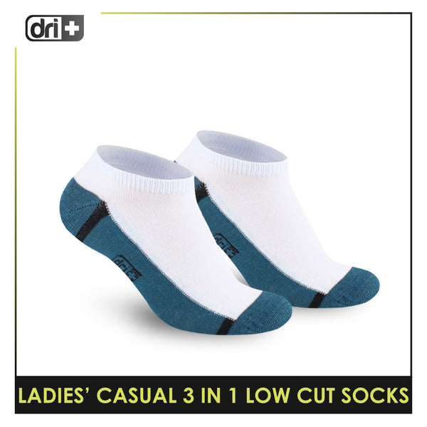 Dri Plus Ladies' Lite Thin Casual Low Cut Socks 3 pairs in a pack DLCKG33