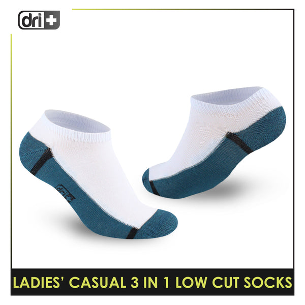 Dri Plus Ladies' Lite Thin Casual Low Cut Socks 3 pairs in a pack DLCKG33