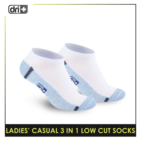 Dri Plus Ladies' Lite Thin Casual Low Cut Socks 3 pairs in a pack DLCKG33