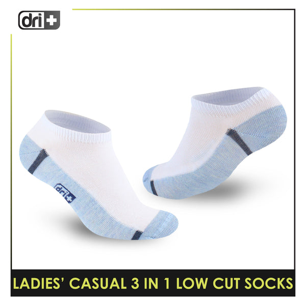 Dri Plus Ladies' Lite Thin Casual Low Cut Socks 3 pairs in a pack DLCKG33