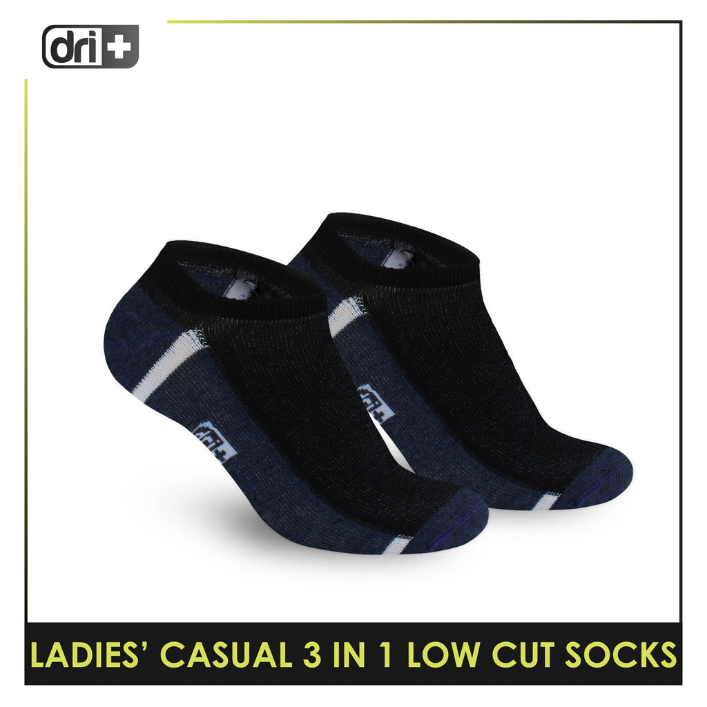 Dri Plus Ladies' Lite Thin Casual Low Cut Socks 3 pairs in a pack DLCKG33