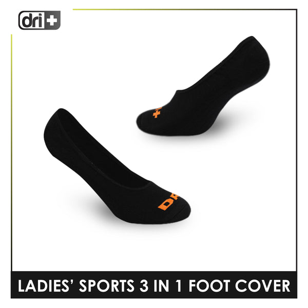 Dri Plus Ladies’ Cotton Thick Sports Foot Cover 3 pairs in a pack DLSFG3401