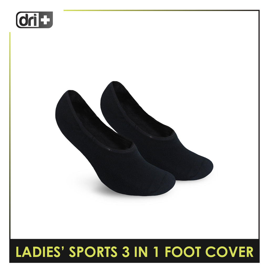 Dri Plus Ladies’ Cotton Thick Sports Foot Cover 3 pairs in a pack DLSFG3