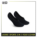 Dri Plus Ladies’ Cotton Thick Sports Foot Cover 3 pairs in a pack DLSFG3