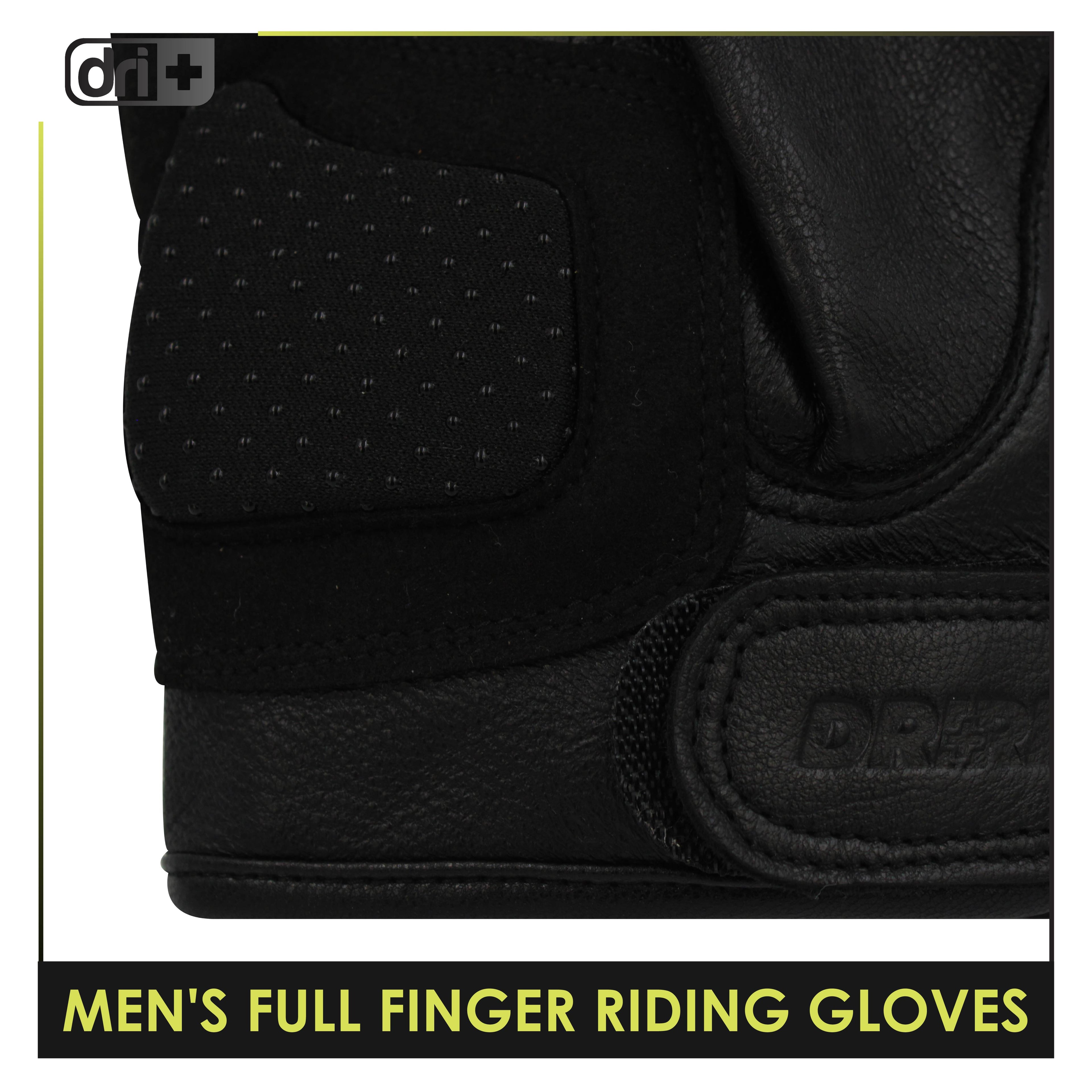 Dri Plus Leather Full Finger Touch Screen Gloves 1 pair DMGFL3301