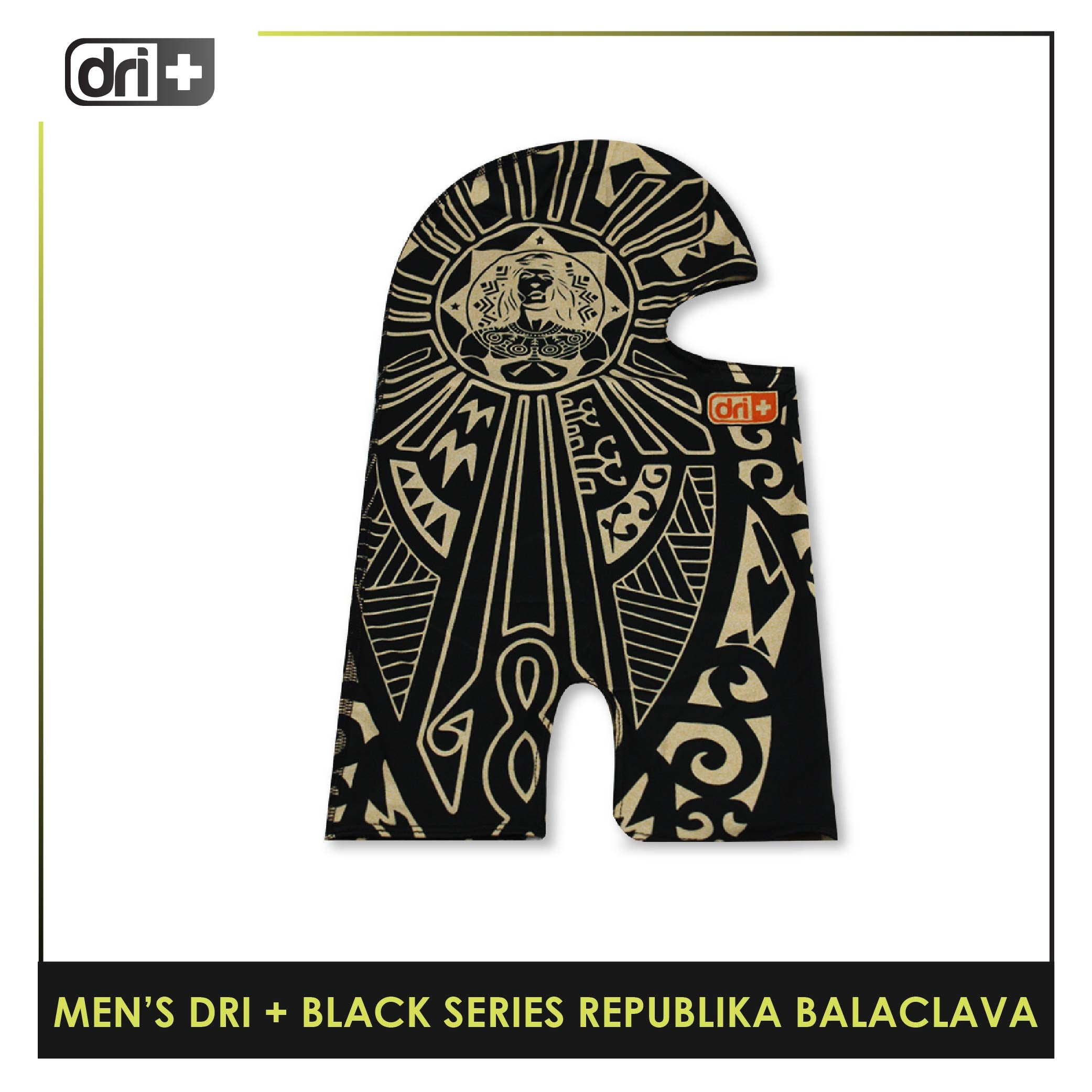 Dri Plus Men's Black Series Washable Multi-Functional Moisture Wicking Balaclava 1 piece DMREPUBALA1201 (Limited Edition)
