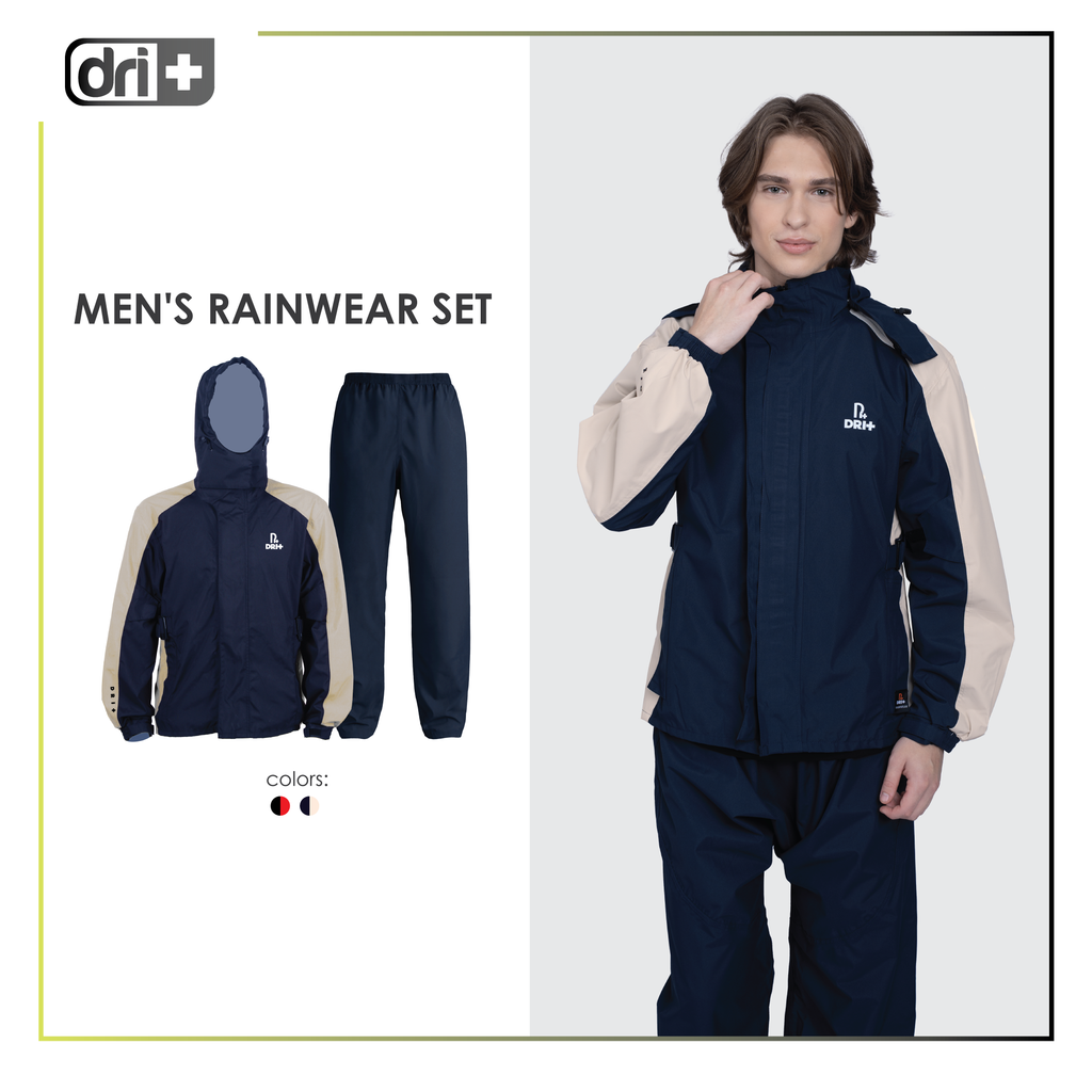 Dri plus Men’s Lightweight Quick Dri Rainstorm Water Resistant Rainwear Set DMRW531