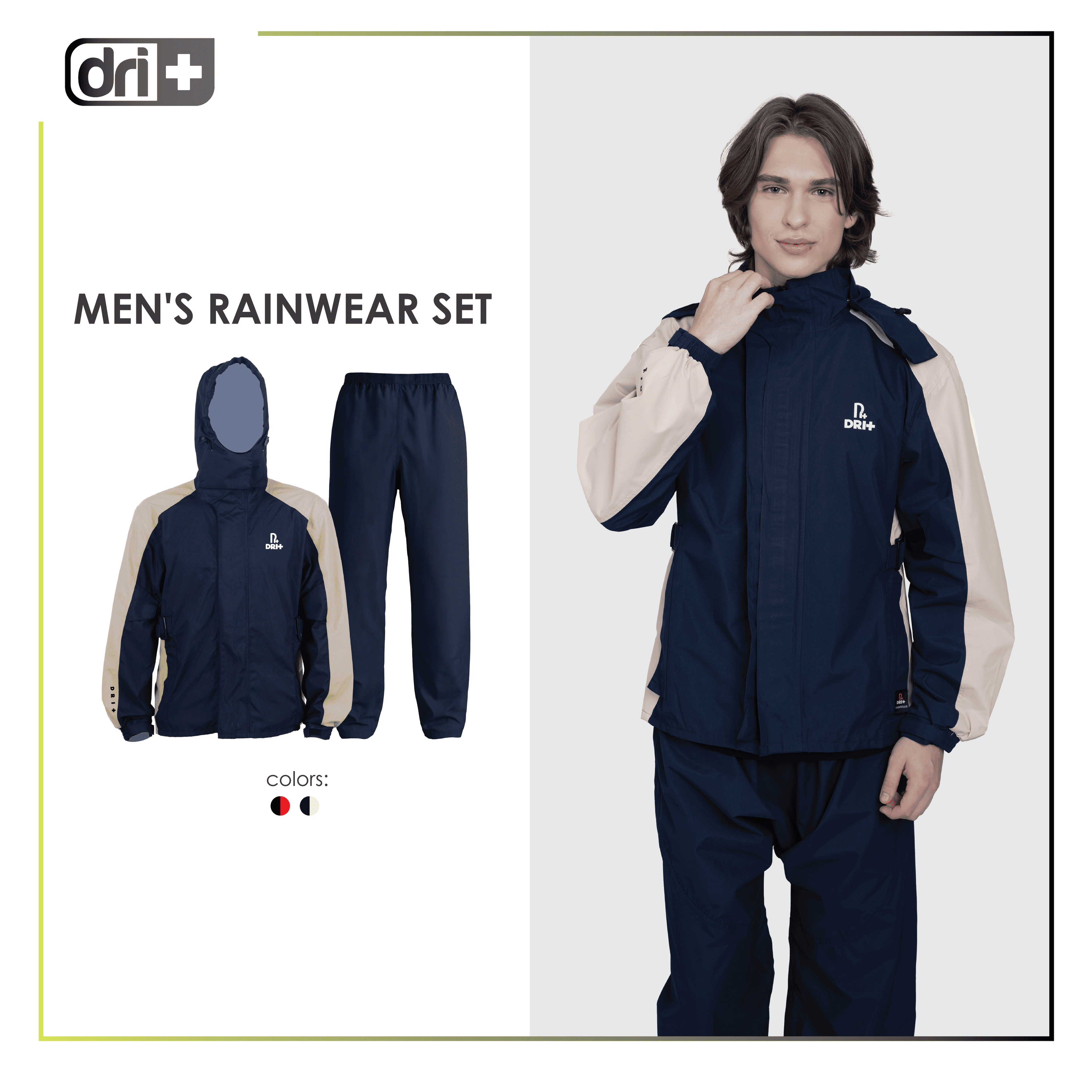 Dri Plus Men’s Lightweight Quick Dri Rainstorm Waterproof Rainwear Pants 1 piece DMRWP531