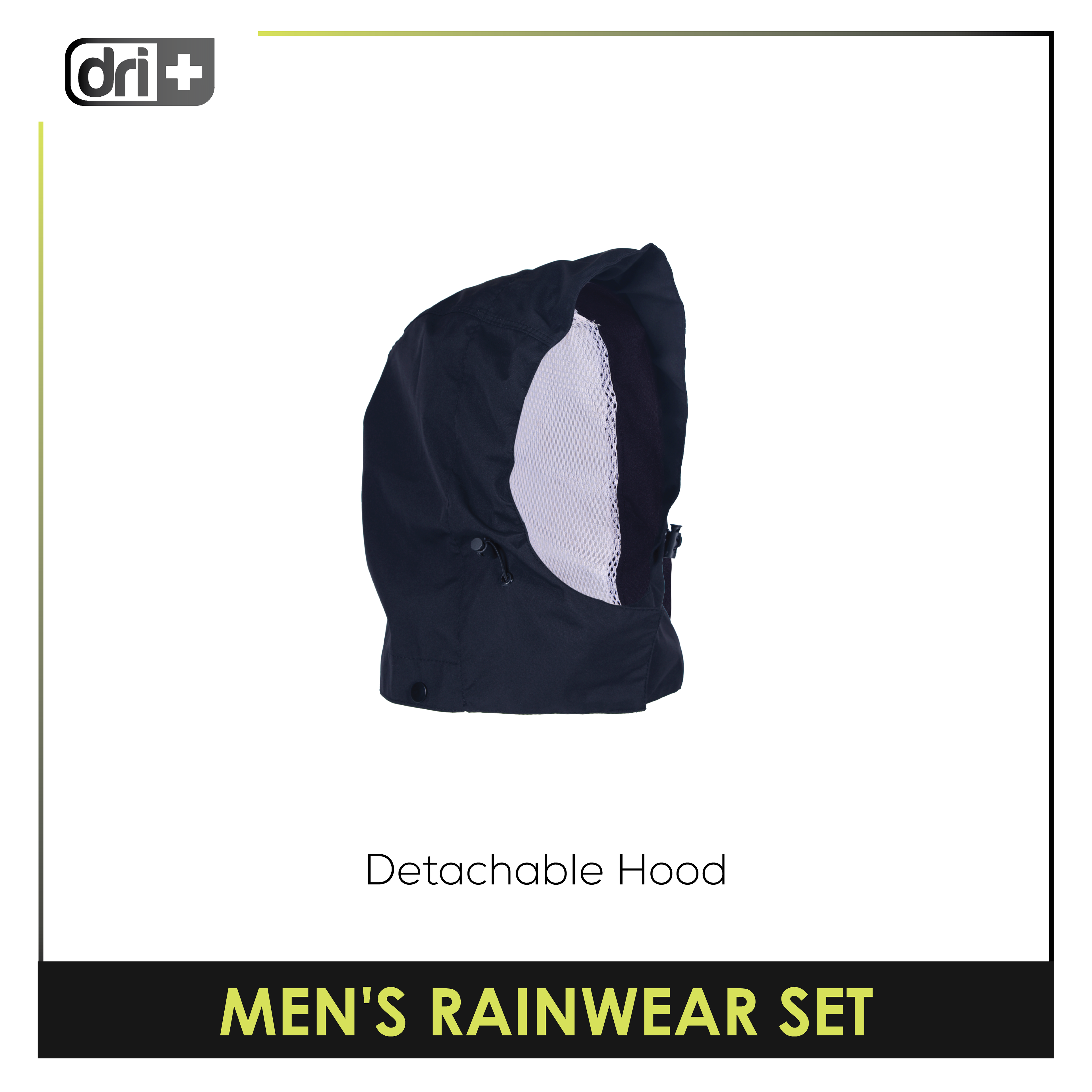 Dri plus Men’s Lightweight Quick Dri Rainstorm Waterproof Rainwear Set DMRW531