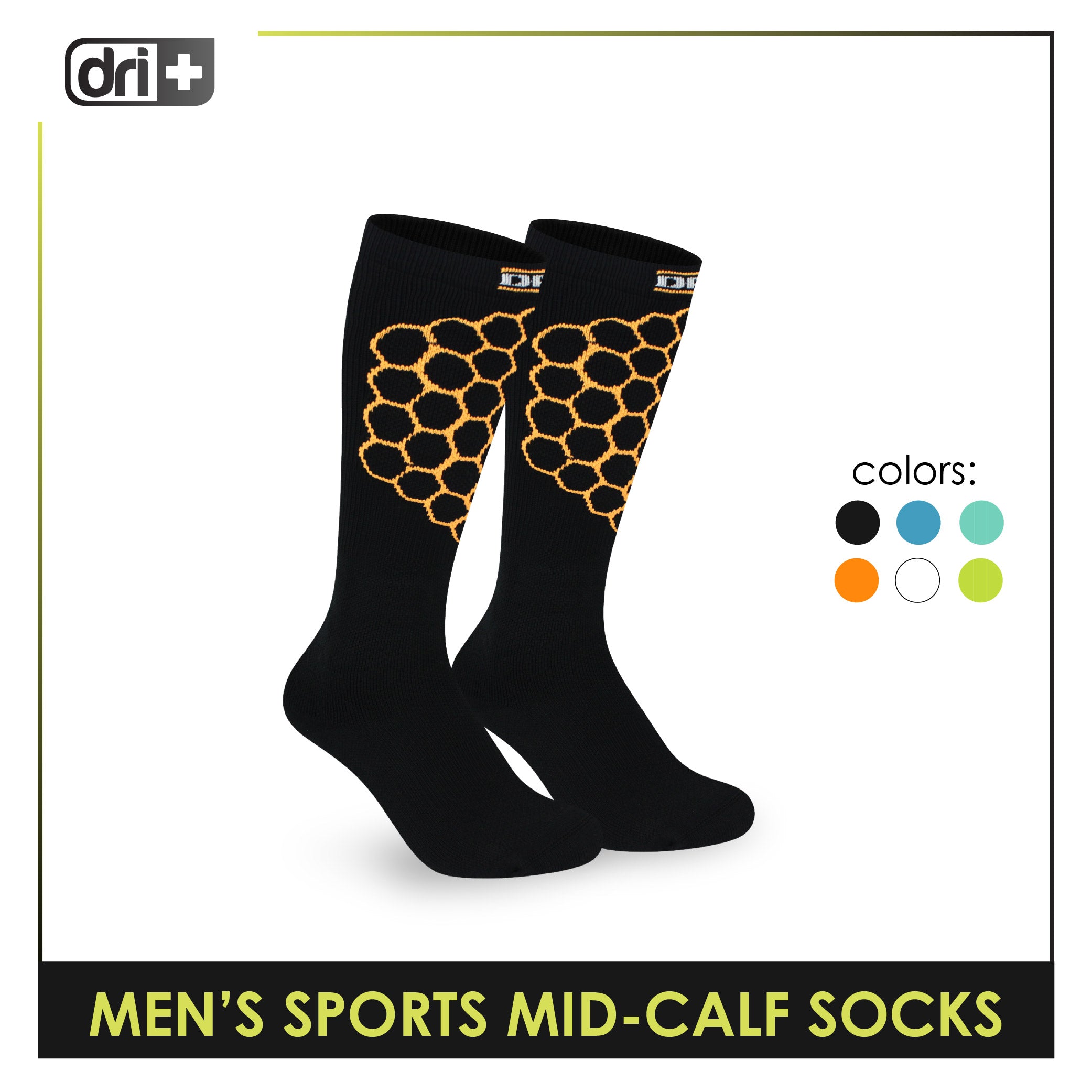 Dri Plus Men's Endurance Extreme Performance Mid-Calf Socks 1 pair DMS4302