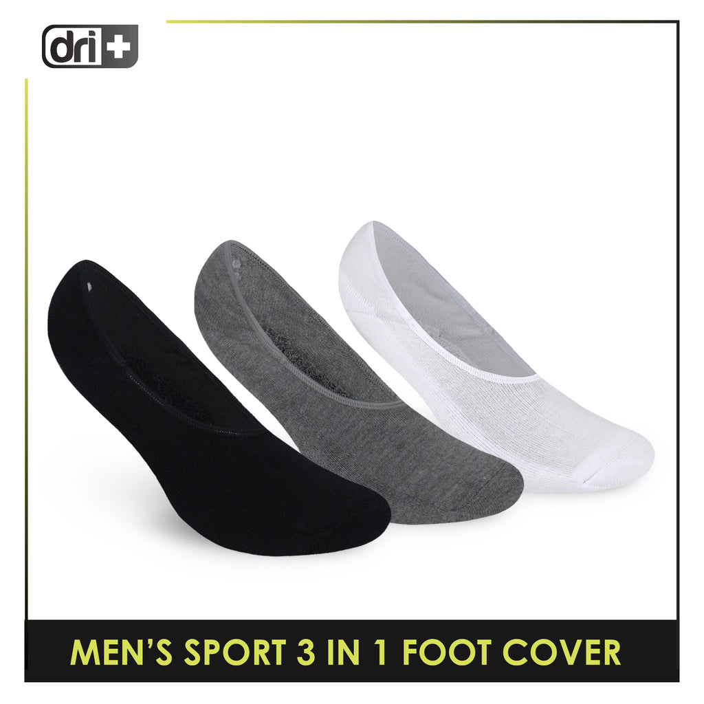 Dri Plus Men's Thick Sports Foot Cover Socks 3 pairs in a pack DMSFG3