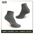 Dri Plus Men's Cotton Thick Sports Ankle Socks 3 pairs in a pack DMSKG15